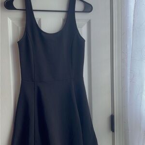 Divided Black Sleeveless A-line Mini Dress